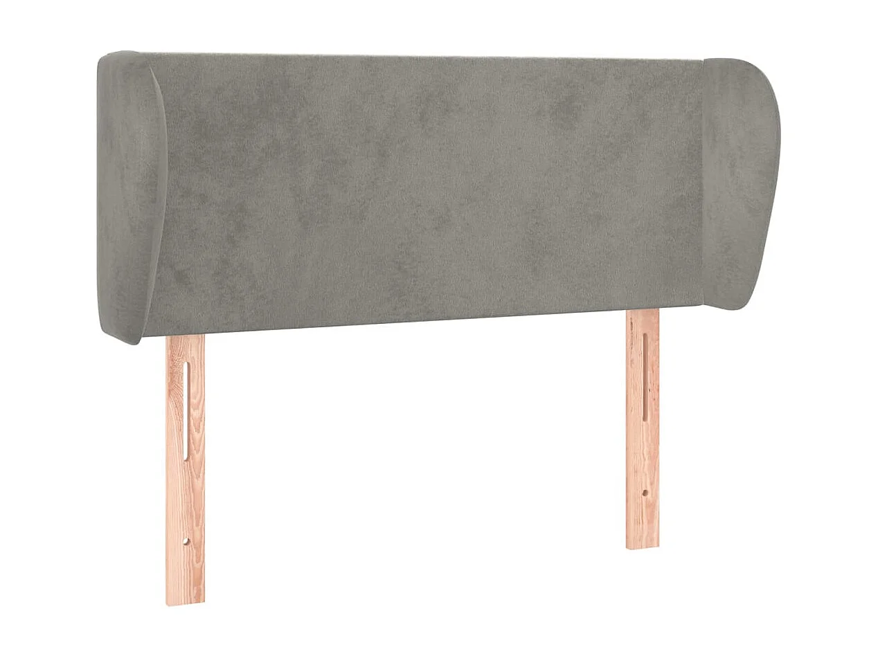 Hoofdbord | Hoofdeinde met randen 93x23x78/88 cm fluweel lichtgrijs