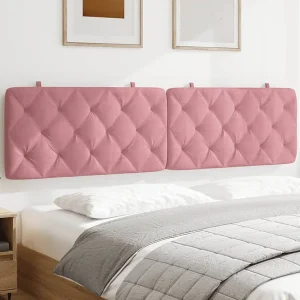 Hoofdbord | Hoofdbordkussen 200 cm fluweel roze Hoofdbord | Hoofdbordkussen 200 cm fluweel roze