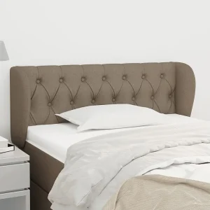 Hoofdbord | Hoofdeinde met randen 103x23x78/88 cm stof taupe Hoofdbord | Hoofdeinde met randen 103x23x78/88 cm stof taupe