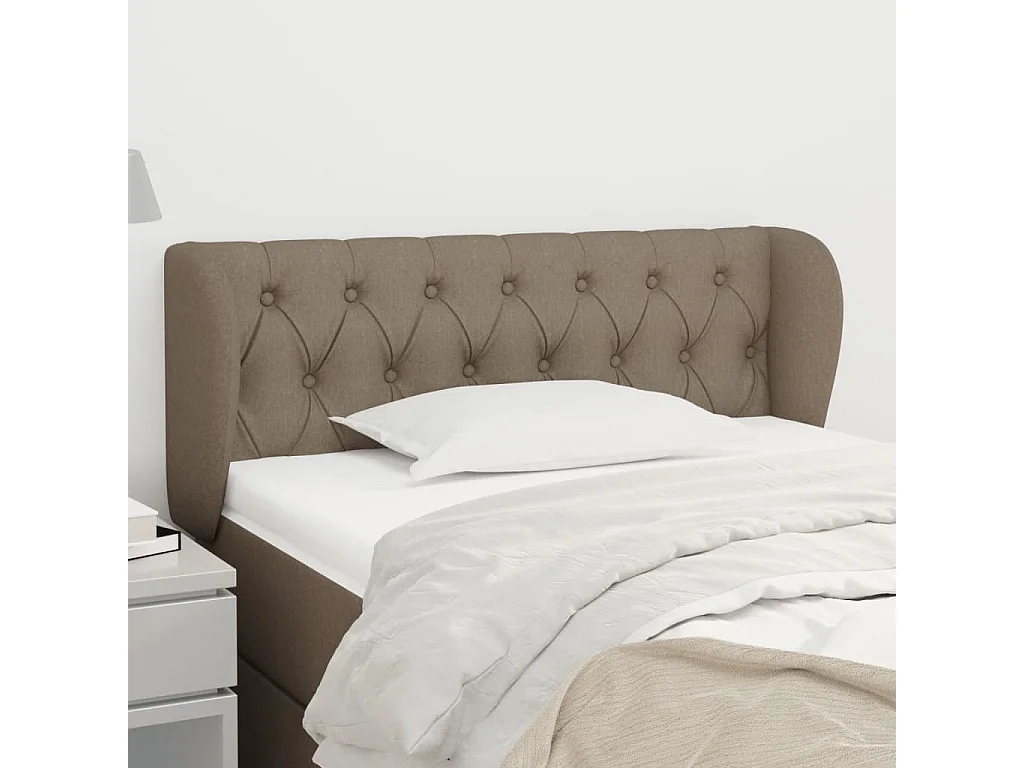 Hoofdbord | Hoofdeinde met randen 103x23x78/88 cm stof taupe