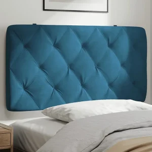 Hoofdbord | Hoofdbordkussen 100 cm fluweel blauw Hoofdbord | Hoofdbordkussen 100 cm fluweel blauw