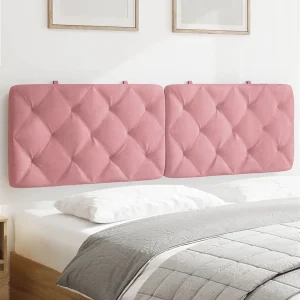 Hoofdbord | Hoofdbordkussen 160 cm fluweel roze Hoofdbord | Hoofdbordkussen 160 cm fluweel roze