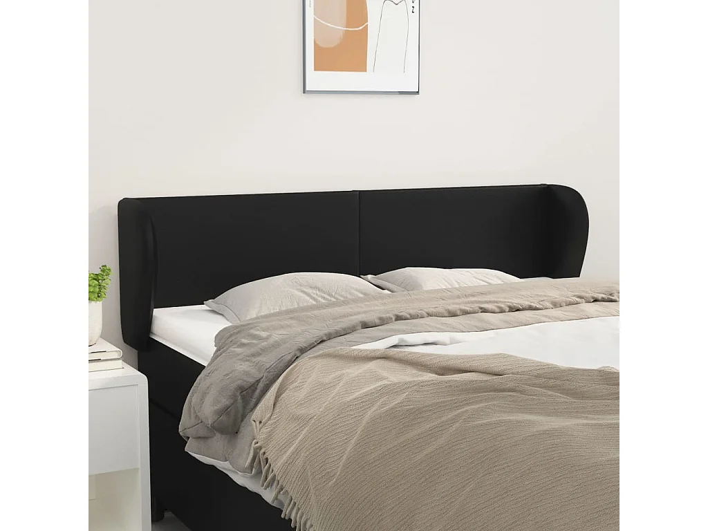 Hoofdbord | Hoofdeinde met randen 147x23x78/88 cm kunstleer grijs