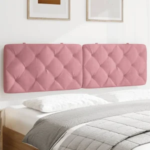 Hoofdbord | Hoofdbordkussen 180 cm fluweel roze Hoofdbord | Hoofdbordkussen 180 cm fluweel roze
