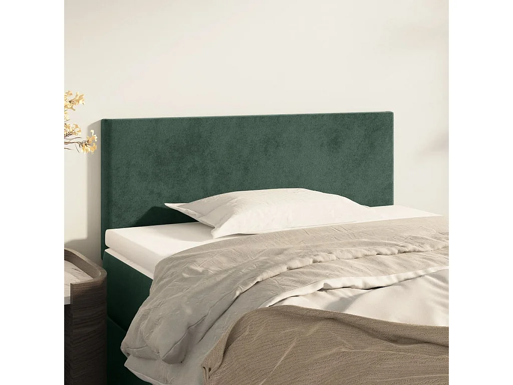 Hoofdbord | Hoofdeinde 80x5x78/88 cm fluweel donkergroen
