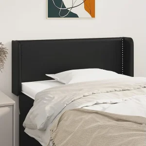 Hoofdbord | Hoofdeinde met randen 103x16x78/88 cm kunstleer zwart Hoofdbord | Hoofdeinde met randen 103x16x78/88 cm kunstleer zwart