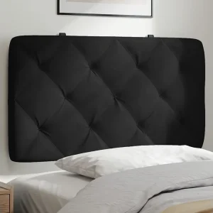 Hoofdbord | Hoofdbordkussen 80 cm fluweel zwart