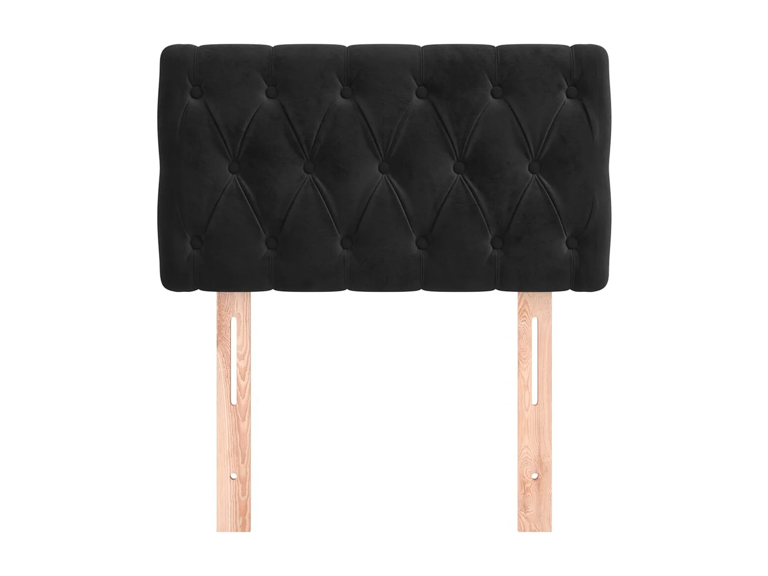 Hoofdbord | Hoofdeinde 80x7x78/88 cm fluweel zwart
