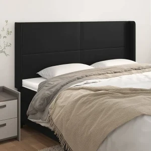 Hoofdbord | Hoofdeinde met randen 163x16x118/128 cm kunstleer zwart