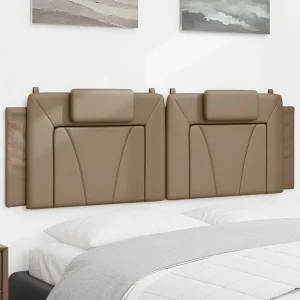 Hoofdbord | Hoofdbordkussen "Viana" 160 cm kunstleer cappuccinokleurig