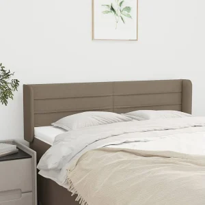 Hoofdbord | Hoofdeinde met randen 147x16x78/88 cm stof taupe