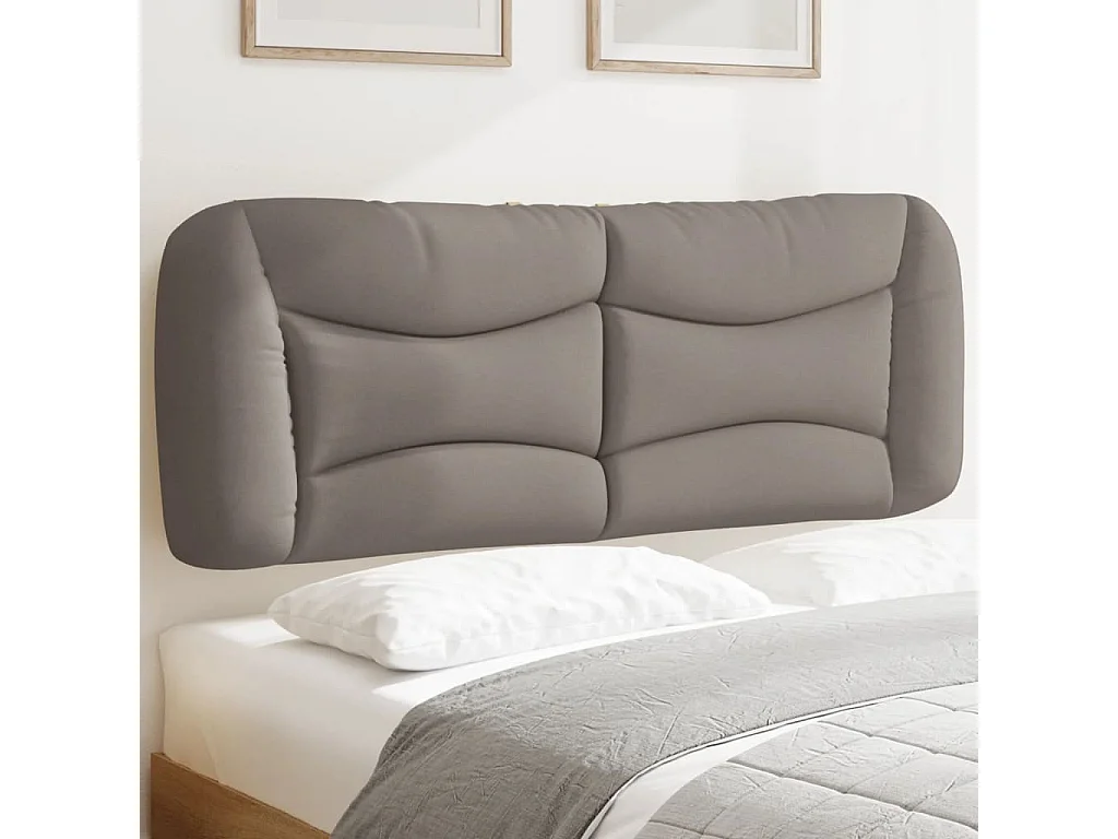 Hoofdbord | Hoofdbordkussen "Hvar" 140 cm stof taupe
