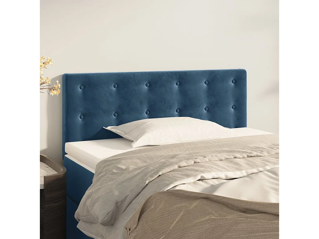 Hoofdbord | Hoofdeinde 80x5x78/88 cm fluweel donkerblauw