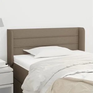 Hoofdbord | Hoofdeinde met randen 103x16x78/88 cm stof taupe Hoofdbord | Hoofdeinde met randen 103x16x78/88 cm stof taupe