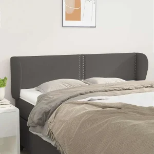 Hoofdbord | Hoofdeinde met randen 147x23x78/88 cm kunstleer grijs
