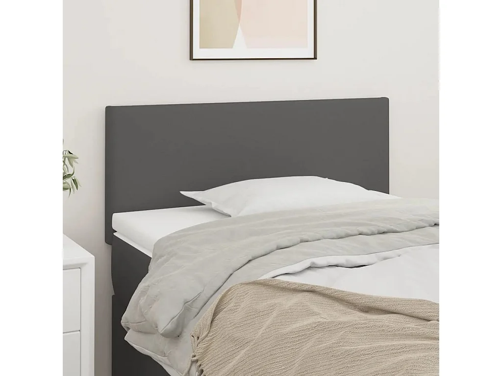 Hoofdbord | Hoofdeinde 100x5x78/88 cm kunstleer grijs