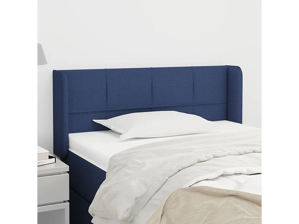 Hoofdbord | Hoofdeinde met randen 93x16x78/88 cm stof blauw