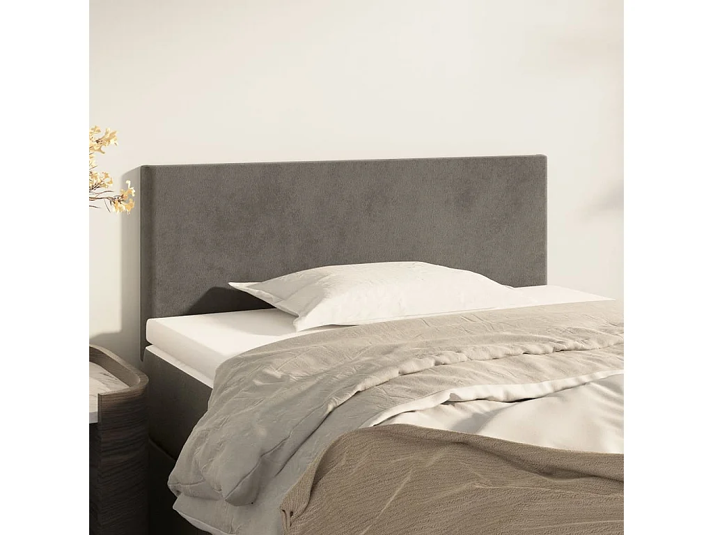 Hoofdbord | Hoofdeinde 100x5x78/88 cm fluweel donkergrijs