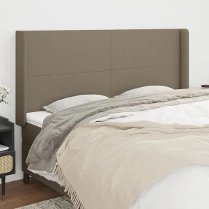 Hoofdbord | Hoofdeinde met randen 163x16x118/128 cm stof taupe