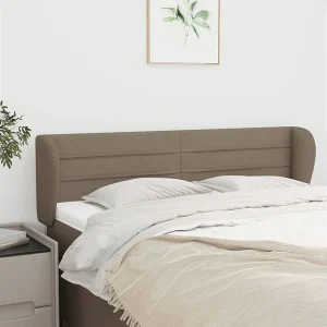 Hoofdbord | Hoofdeinde met randen 147x23x78/88 cm stof taupe Hoofdbord | Hoofdeinde met randen 147x23x78/88 cm stof taupe