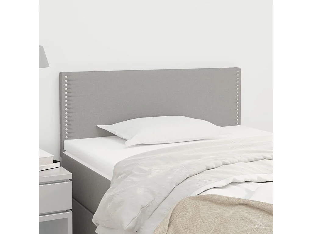 Hoofdbord | Hoofdeinde 90x5x78/88 cm stof lichtgrijs