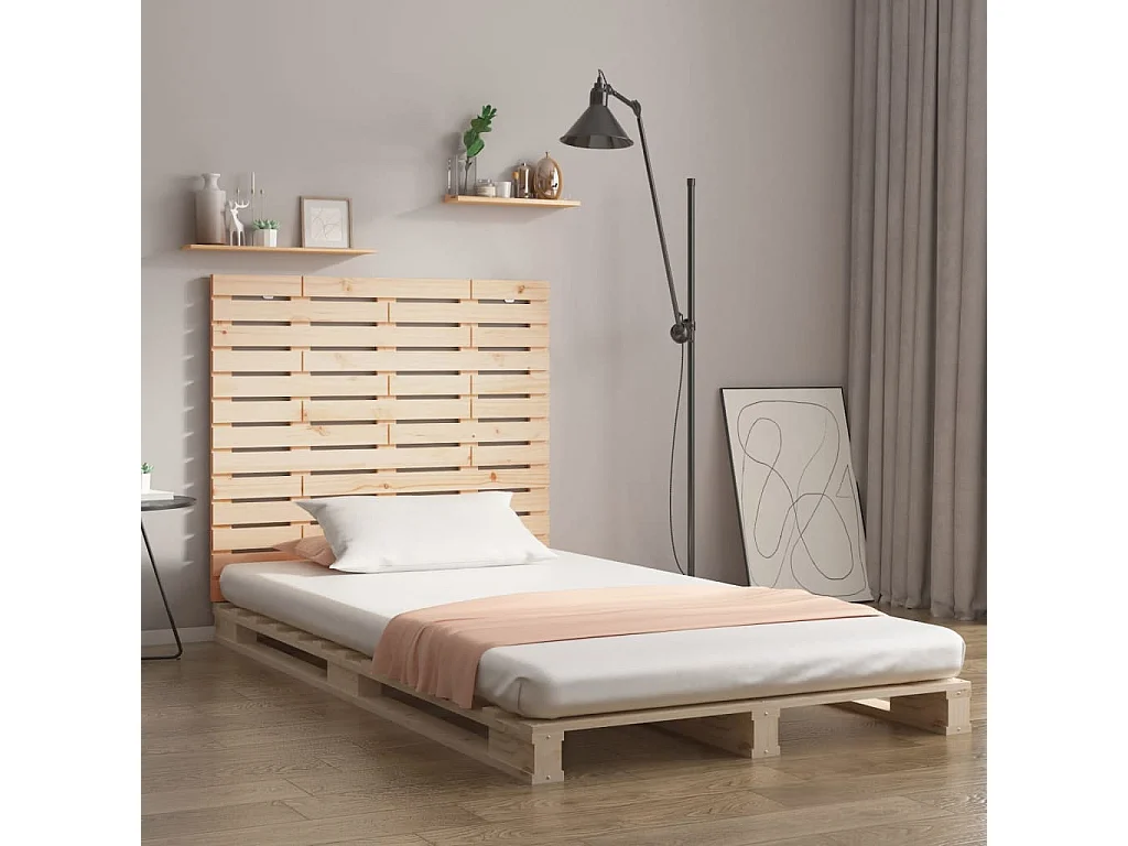 Hoofdbord | Hoofdeinde wandmontage 126x3x91,5 cm massief grenenhout
