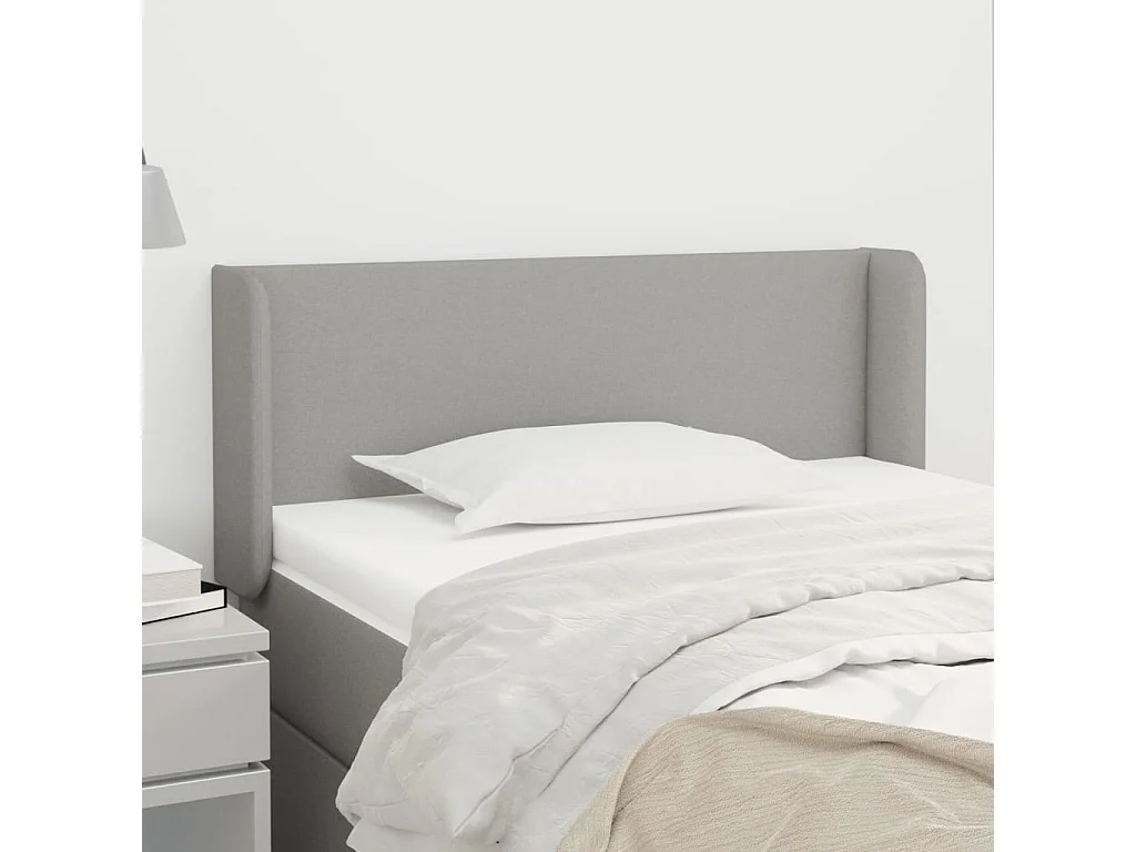 Hoofdbord | Hoofdeinde met randen 103x16x78/88 cm stof lichtgrijs