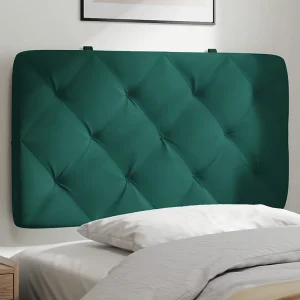 Hoofdbord | Hoofdbordkussen 90 cm fluweel donkergroen