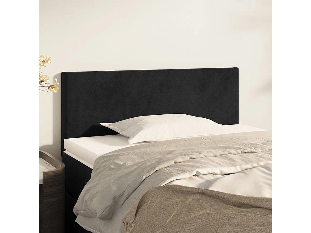 Hoofdbord | Hoofdeinde 80x5x78/88 cm fluweel zwart
