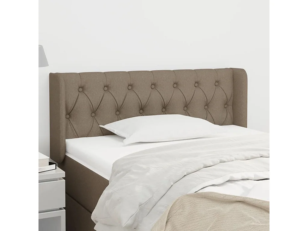 Hoofdbord | Hoofdeinde met randen 103x16x78/88 cm stof taupe