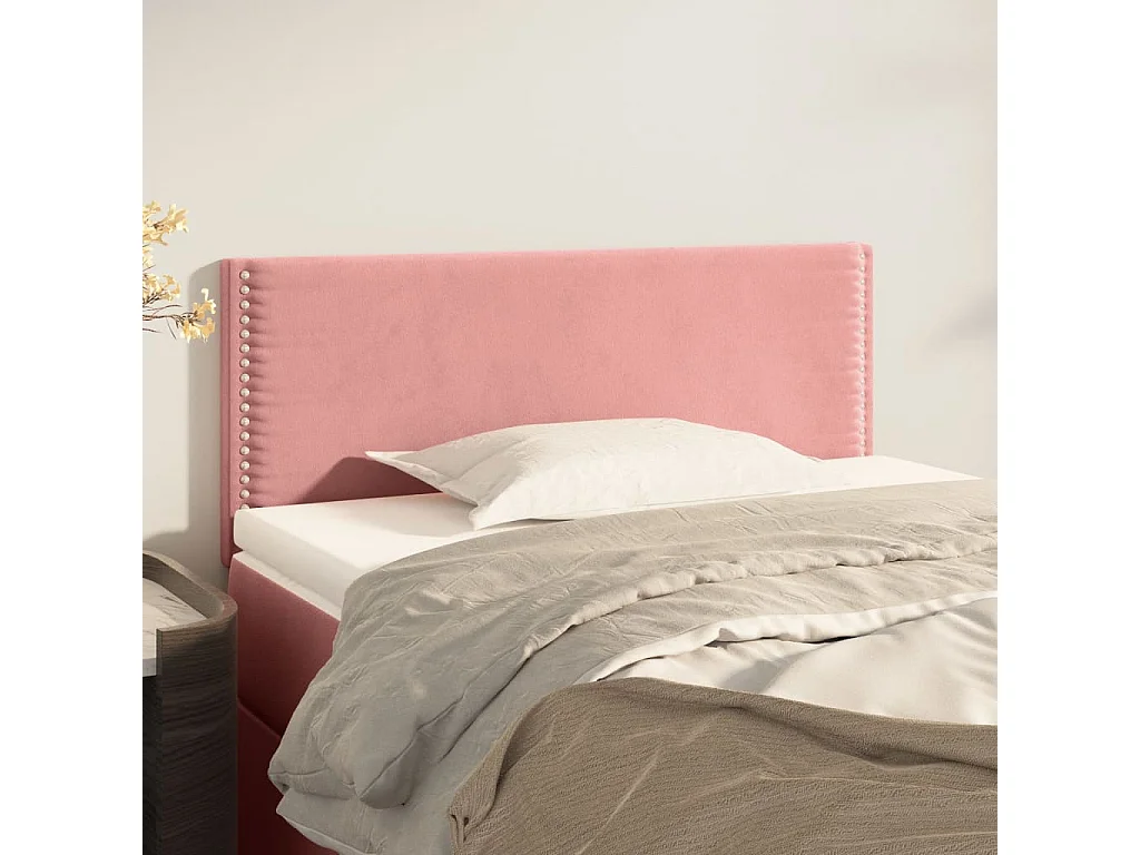 Hoofdbord | Hoofdeinde 100x5x78/88 cm fluweel roze