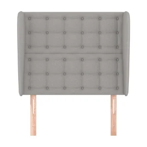 Hoofdbord | Hoofdeinde met randen 103x23x118/128 cm stof lichtgrijs