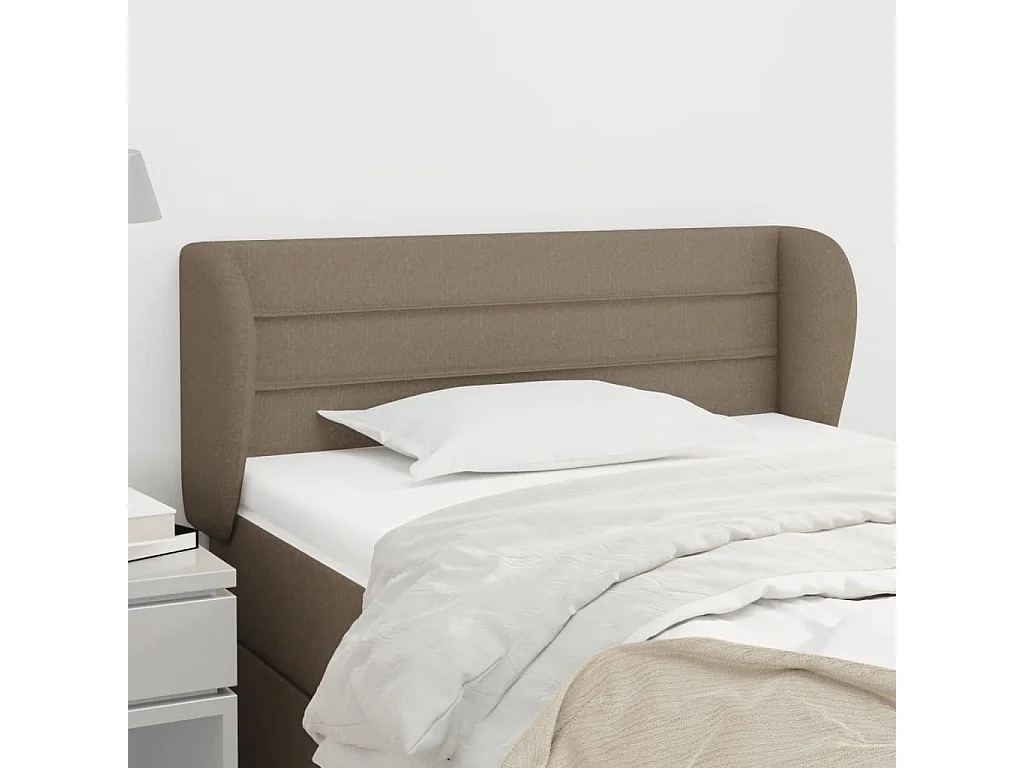 Hoofdbord | Hoofdeinde met randen 93x23x78/88 cm stof taupe