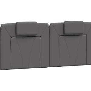 Hoofdbord | Hoofdbordkussen "Viana" 120 cm kunstleer grijs Hoofdbord | Hoofdbordkussen "Viana" 120 cm kunstleer grijs