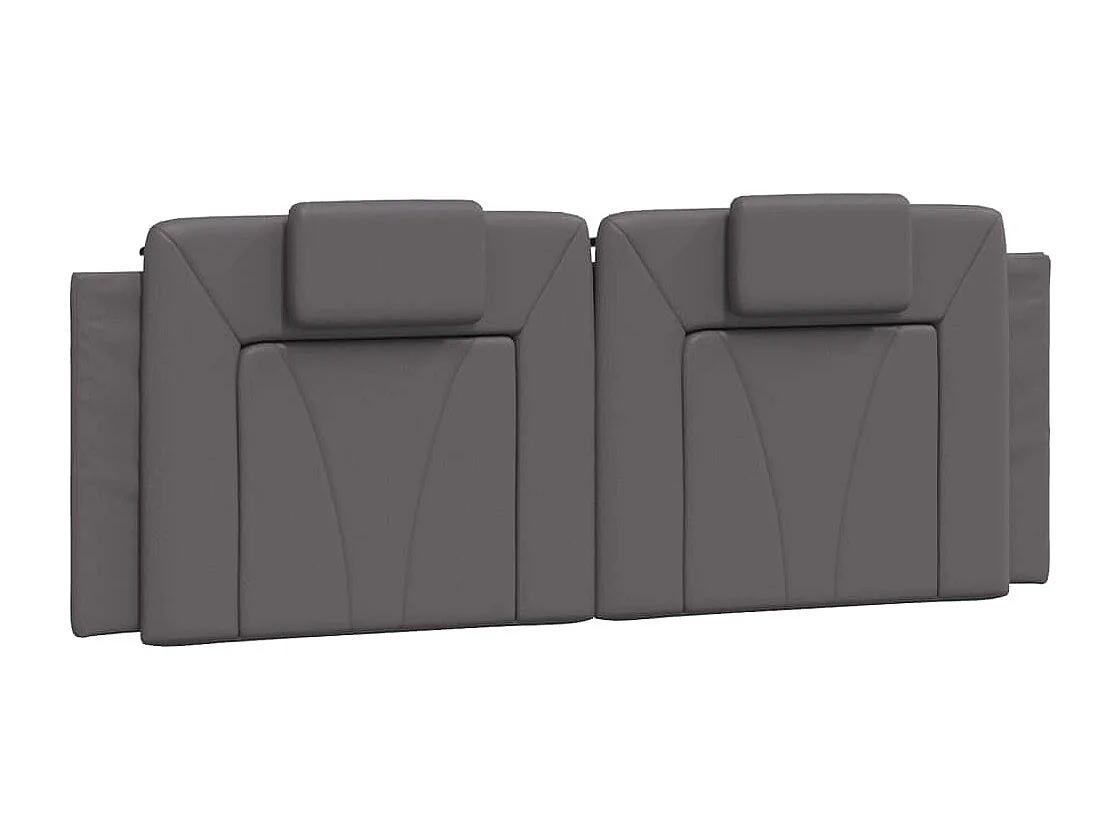 Hoofdbord | Hoofdbordkussen "Viana" 120 cm kunstleer grijs