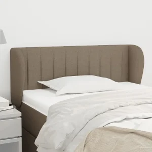 Hoofdbord | Hoofdeinde met randen 103x23x78/88 cm stof taupe Hoofdbord | Hoofdeinde met randen 103x23x78/88 cm stof taupe