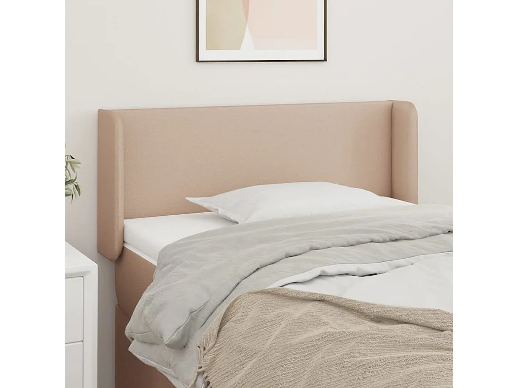 Hoofdbord | Hoofdeinde met randen 103x16x78/88 cm kunstleer cappuccinokleur