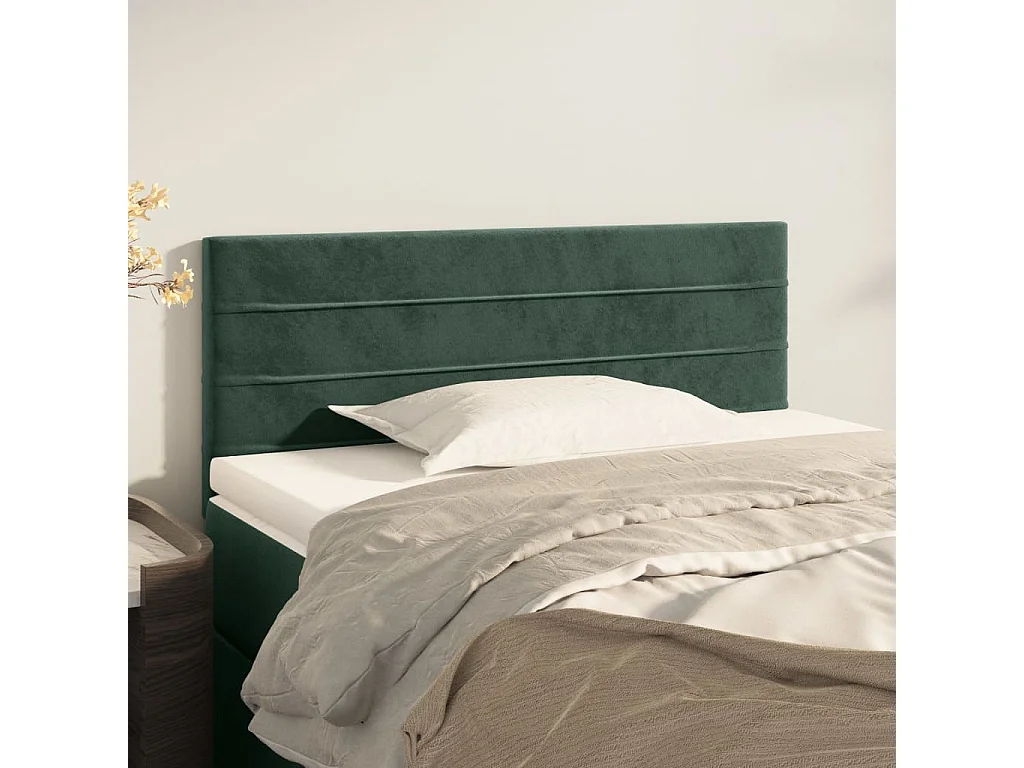Hoofdbord | Hoofdeinde 100x5x78/88 cm fluweel donkergroen