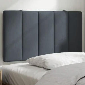 Hoofdbord | Hoofdbordkussen "Hanko" 90 cm fluweel donkergrijs Hoofdbord | Hoofdbordkussen "Hanko" 90 cm fluweel donkergrijs