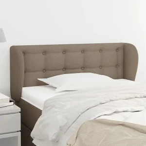 Hoofdbord | Hoofdeinde met randen 103x23x78/88 cm stof taupe Hoofdbord | Hoofdeinde met randen 103x23x78/88 cm stof taupe