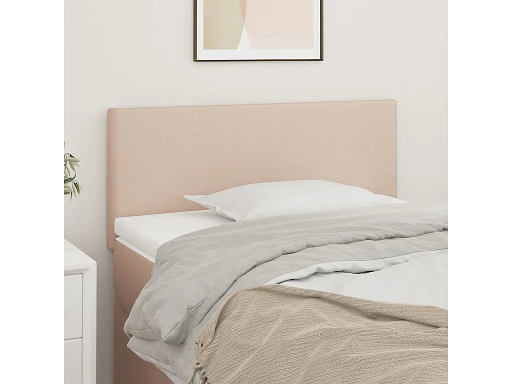 Hoofdbord | Hoofdeinde 100x5x78/88 cm kunstleer cappuccinokleurig