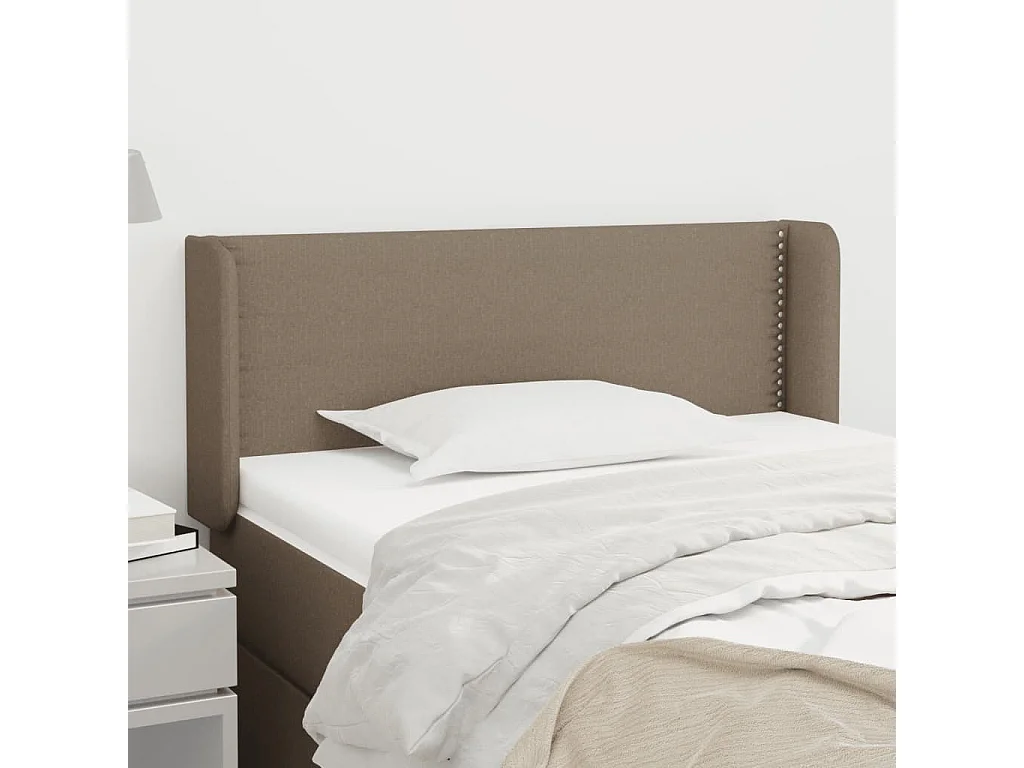 Hoofdbord | Hoofdeinde met randen 93x16x78/88 cm stof taupe