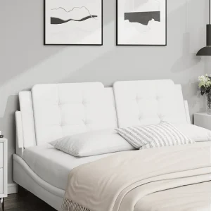 Hoofdbord | Hoofdbordkussen "Zadar" 160 cm kunstleer wit Hoofdbord | Hoofdbordkussen "Zadar" 160 cm kunstleer wit