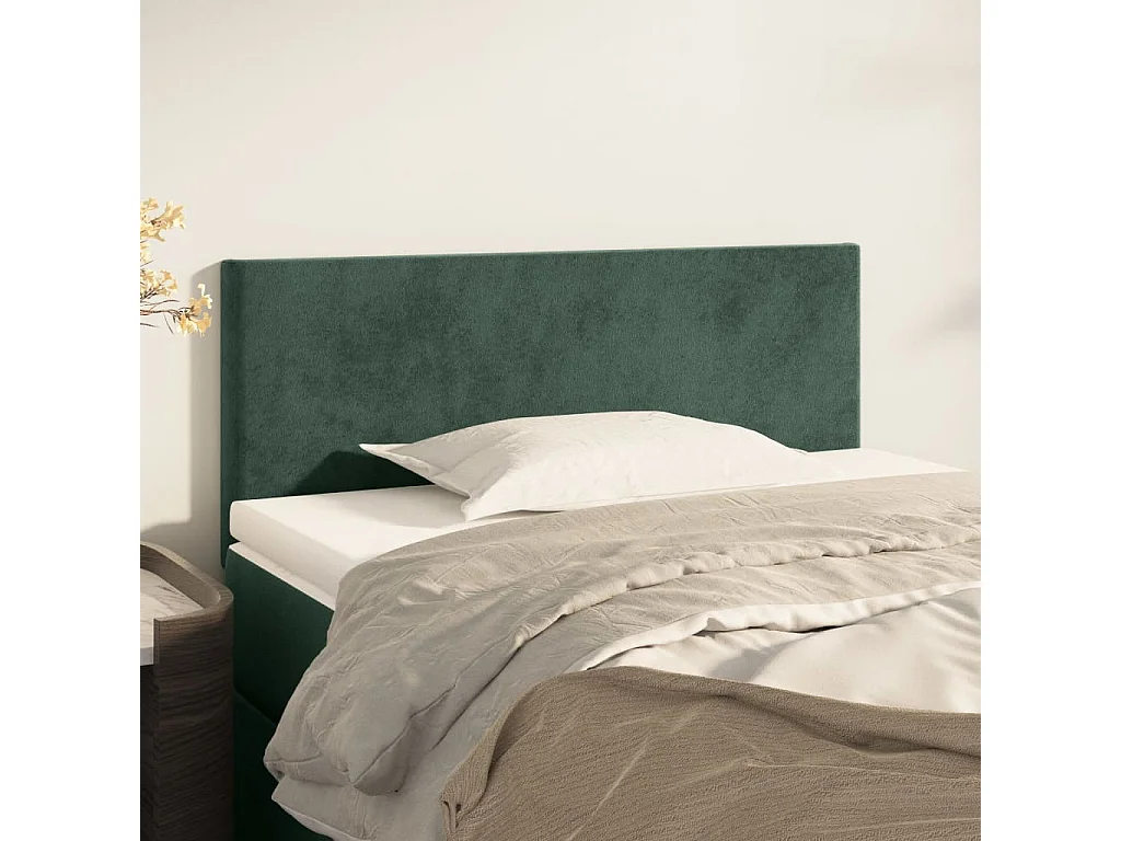 Hoofdbord | Hoofdeinde 100x5x78/88 cm fluweel donkergroen