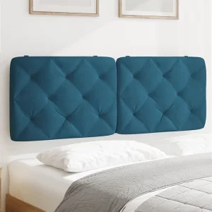 Hoofdbord | Hoofdbordkussen 140 cm fluweel blauw