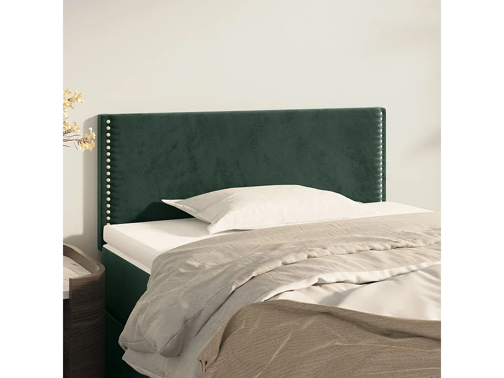 Hoofdbord | Hoofdeinde 80x5x78/88 cm fluweel donkergroen