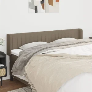 Hoofdbord | Hoofdeinde met randen 163x16x78/88 cm stof taupe