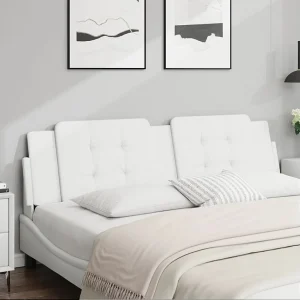 Hoofdbord | Hoofdbordkussen "Zadar" 180 cm kunstleer wit Hoofdbord | Hoofdbordkussen "Zadar" 180 cm kunstleer wit