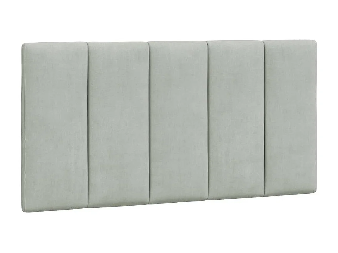 Hoofdbord | Hoofdbordkussen "Hanko" 100 cm velvet lichtgrijs