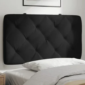 Hoofdbord | Hoofdbordkussen 90 cm fluweel zwart